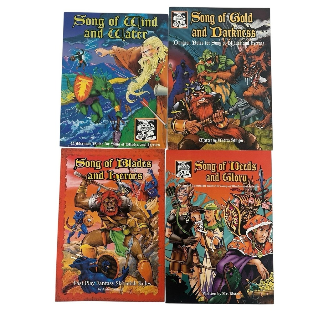 Ganesha Games Song of Blades and Heroes Fantasy Skirmish Rulebook Lot 4 Books